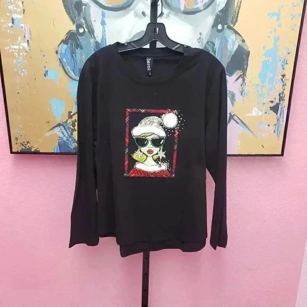 NWT Berek Festive Lady Tee